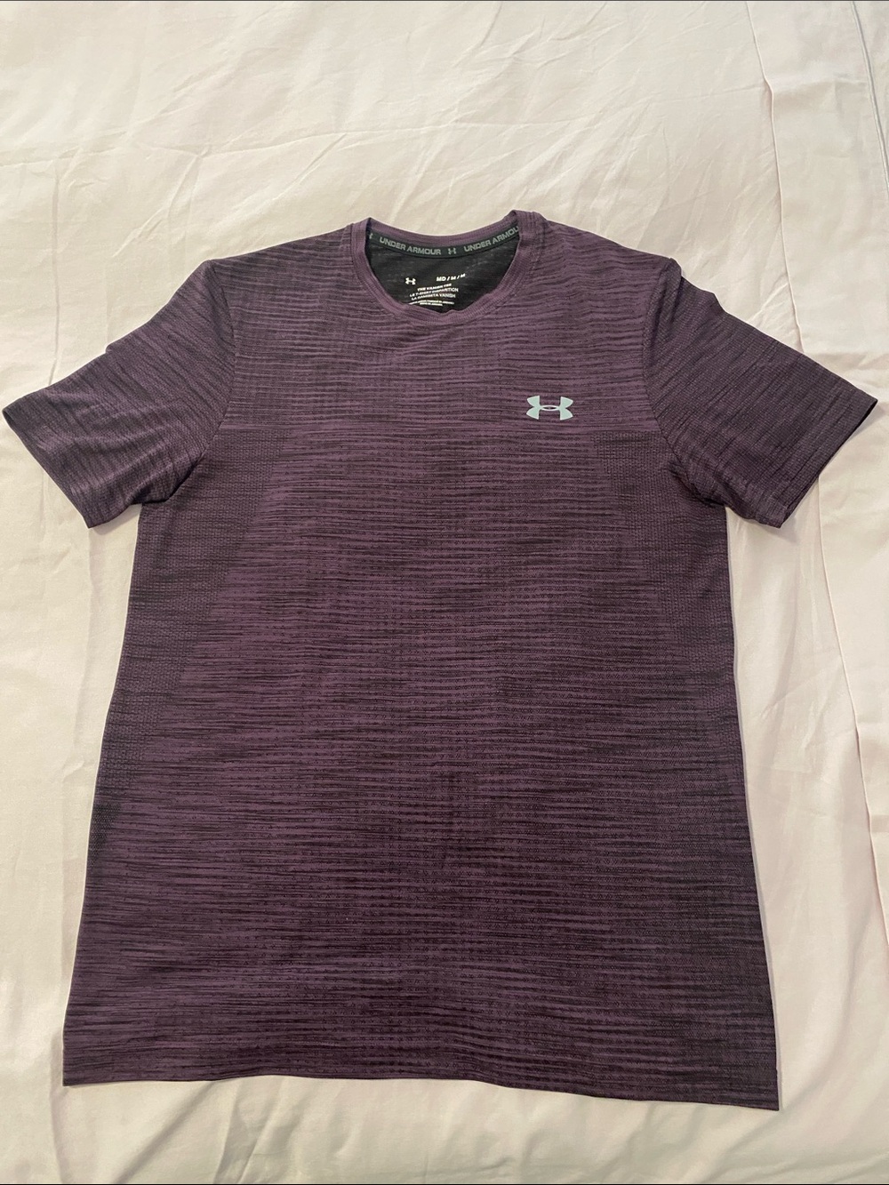 Under Armour Men's Heathered Plum Performance Short Sleeve Tee